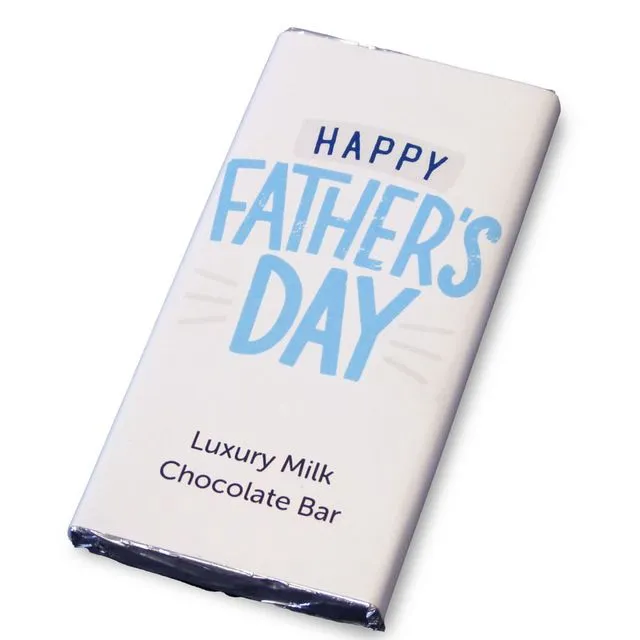Father's Day. Happy Father’s Day - Milk Chocolate Bar. Outer of 12