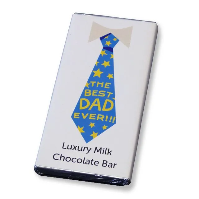 Father's Day. The Best Dad Ever - Milk Chocolate Bar. Outer of 12