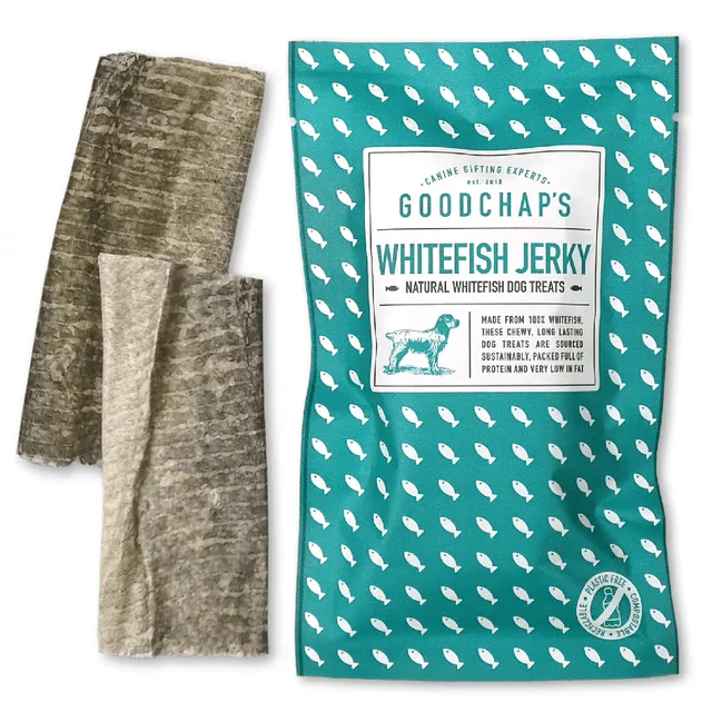 Whitefish Jerky | Dog Chews & Treats | Plastic Free Eco Pack
