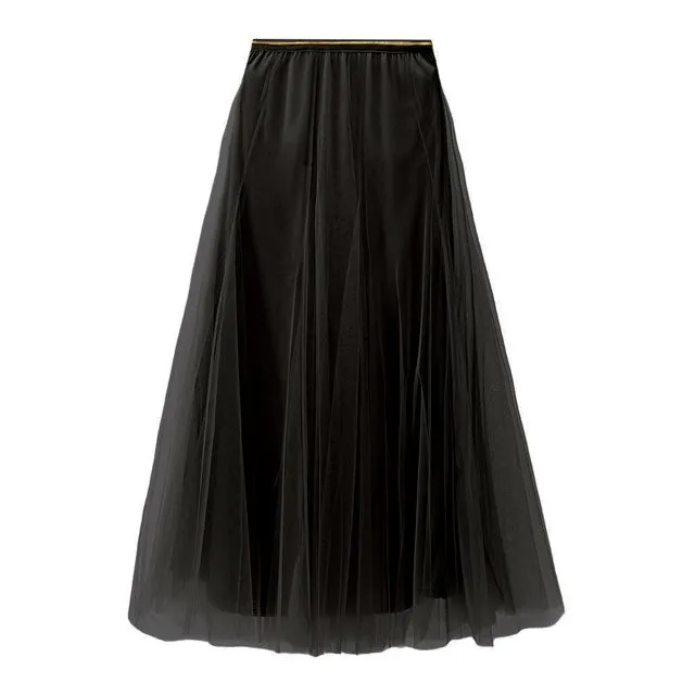 Tulle Layer Skirt in Black Size Small