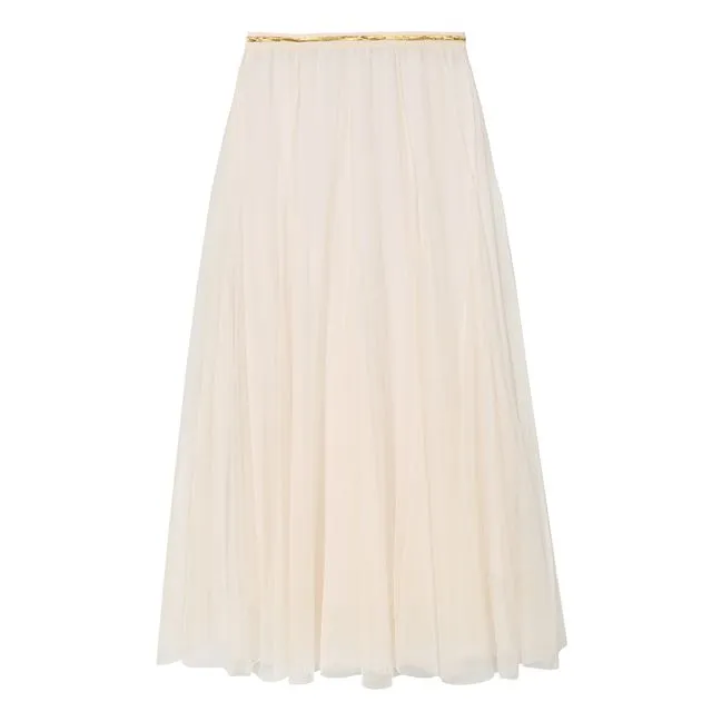 Tulle Layer Skirt in Cream Size Small
