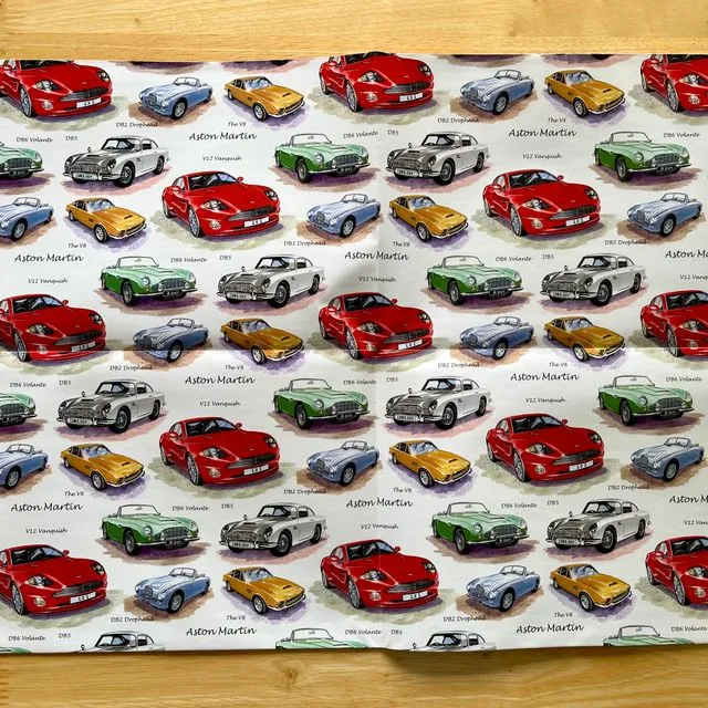 Aston Martin Gift Wrap | Folded 70 x 50cm Gift Wrap Sheet