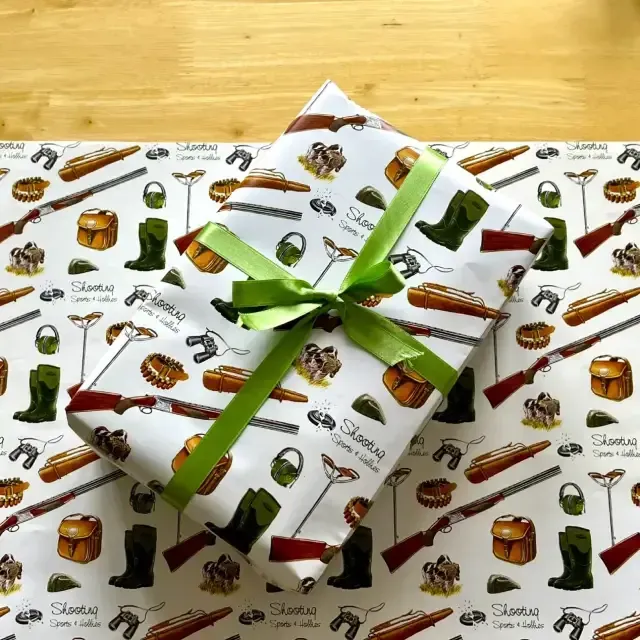 Country Shooting Gift Wrap | Folded 70 x 50cm Gift Wrap Sheet