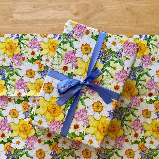 Spring Flowers Gift Wrap | 70 x 50cm Gift Wrap Sheet