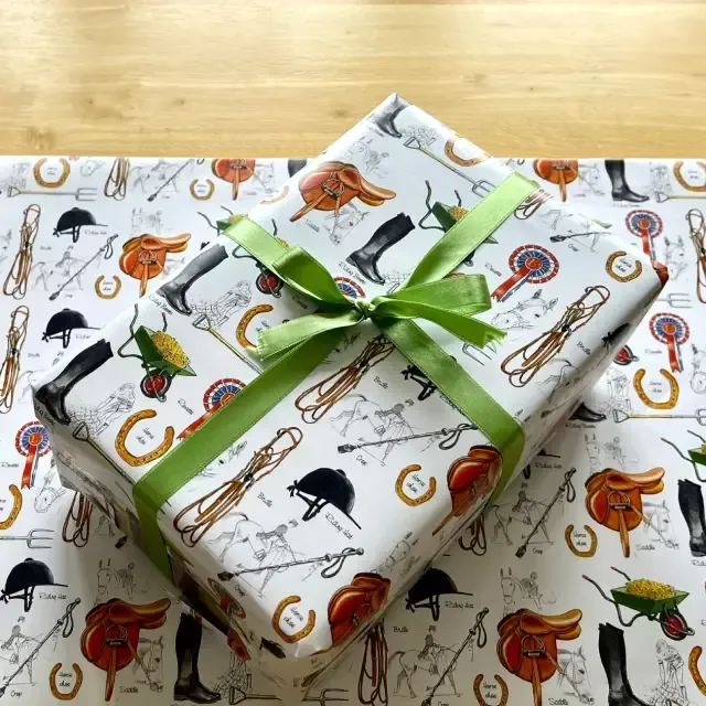 Horse Rider Gift Wrap | Folded 70 x 50cm Gift Wrap Sheet