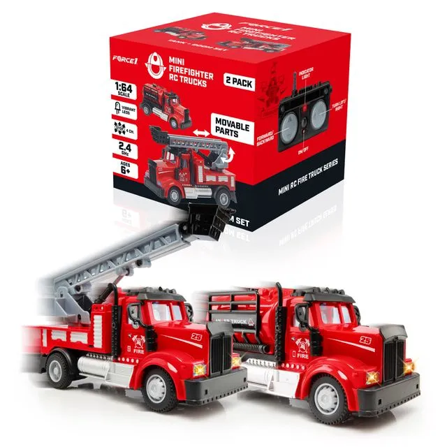 Mini Firefighter RC Trucks - Tank + Boom