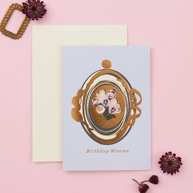 Birthday Blooms Bouquet  | Vintage Floral Birthday Card for Her