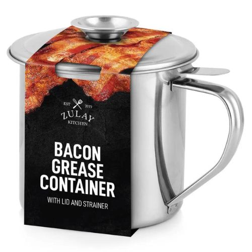 Bacon Grease Container Stainless Steel - Shelf Ready
