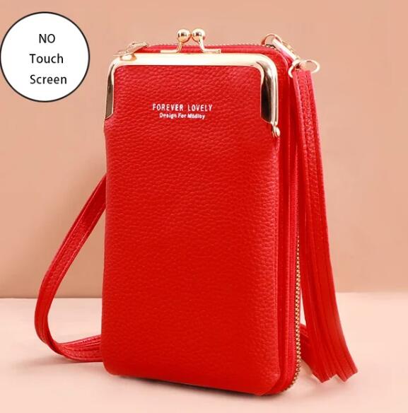 Women Bags Soft Leather Wallets Touch Screen Cell Phone Purse Crossbody Shoulder Strap Handbag for Female Cheap Women's Bags