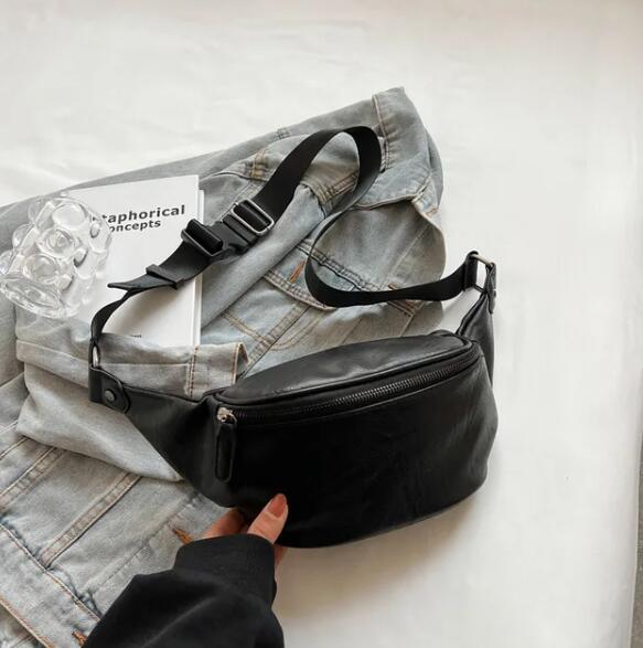 Luxury Brand Female Belt Bag Solid color Leather Fanny pack Purse Fashion Ladies Waist Bag Designer Shoulder Crossbody Chest Bag