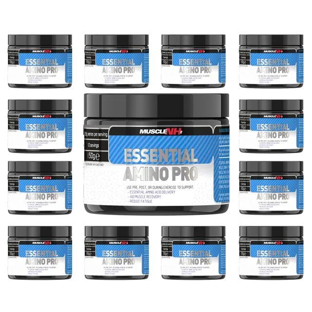 12 Pack EAA Essential Amino Acid Powder 150g | Muscle Nh2 Pack of 12 Essential Aino Pro 150g | Mixed Flavours
