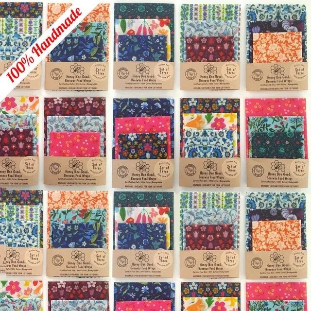 Summer Collection Liberty Beeswax Food Wraps