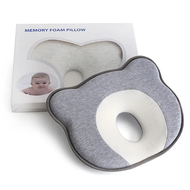 Generic Portable Memory Foam Donut Baby Pillow,Cute Cartoon Bear Soft and Cozy Pillow